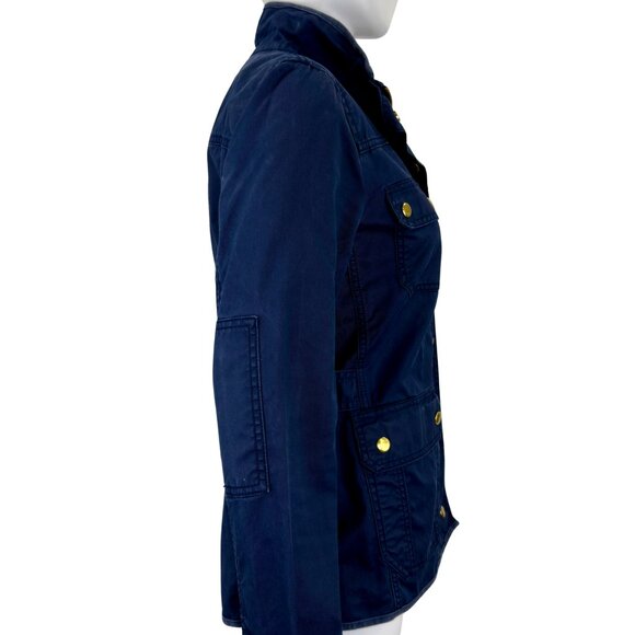 J.Crew Navy Utility Jacket — Gold Hardware — Size Small - Picture 4 of 9